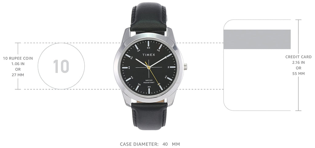 TIMEX Classics Analog Watch for Men with Round Dial & Water Resistant Man's Wrist Watches