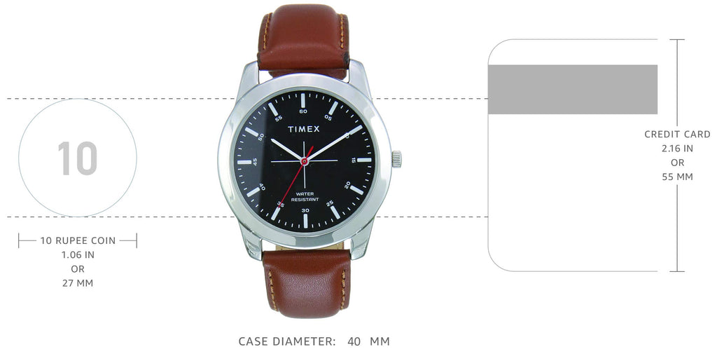 TIMEX Classics Analog Watch for Men with Round Dial & Water Resistant Man's Wrist Watches