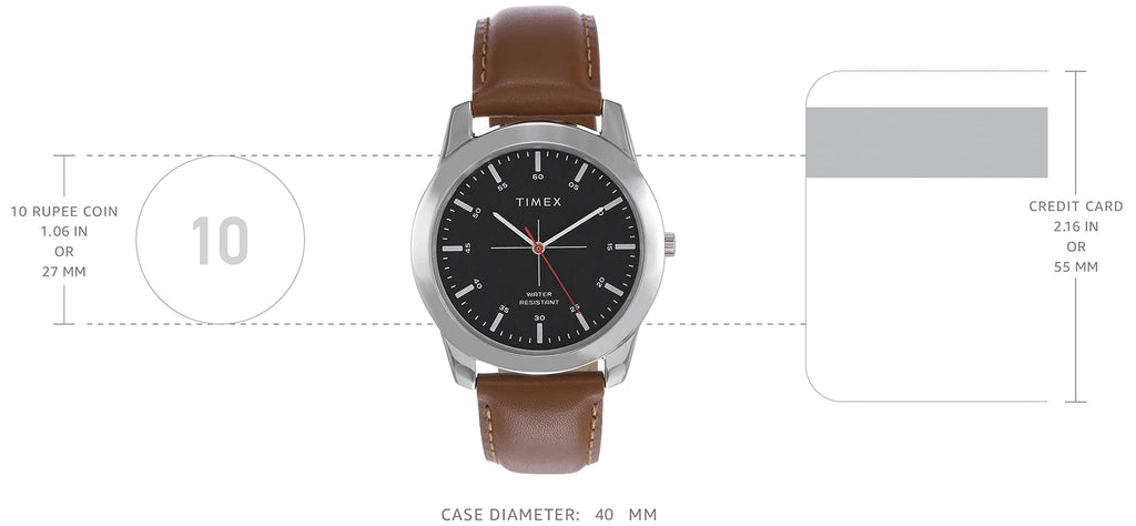 TIMEX Classics Analog Watch for Men with Round Dial & Water Resistant Man's Wrist Watches