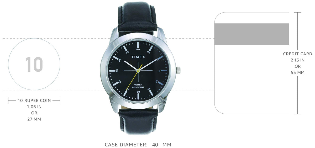 TIMEX Classics Analog Watch for Men with Round Dial & Water Resistant Man's Wrist Watches