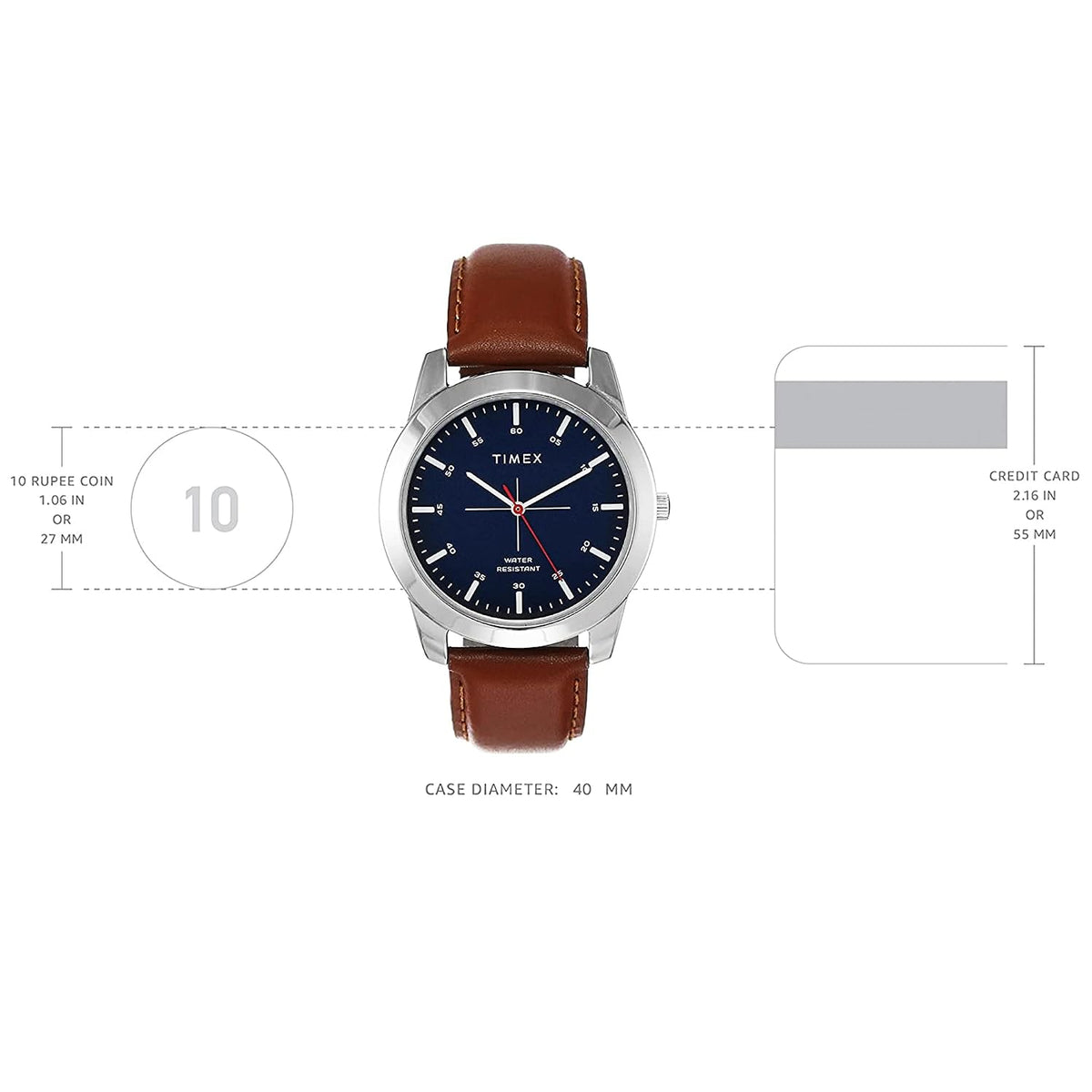 TIMEX Classics Analog Watch for Men with Round Dial & Water Resistant Man's Wrist Watches