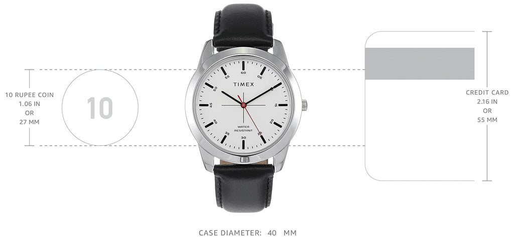TIMEX Classics Analog Watch for Men with Round Dial & Water Resistant Man's Wrist Watches